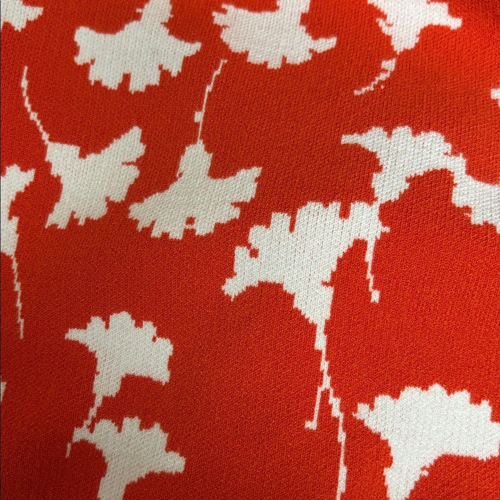 Diane von Furstenberg X Target Ginko Coral Print Wrap Dress | Size Large - Picture 7 of 7